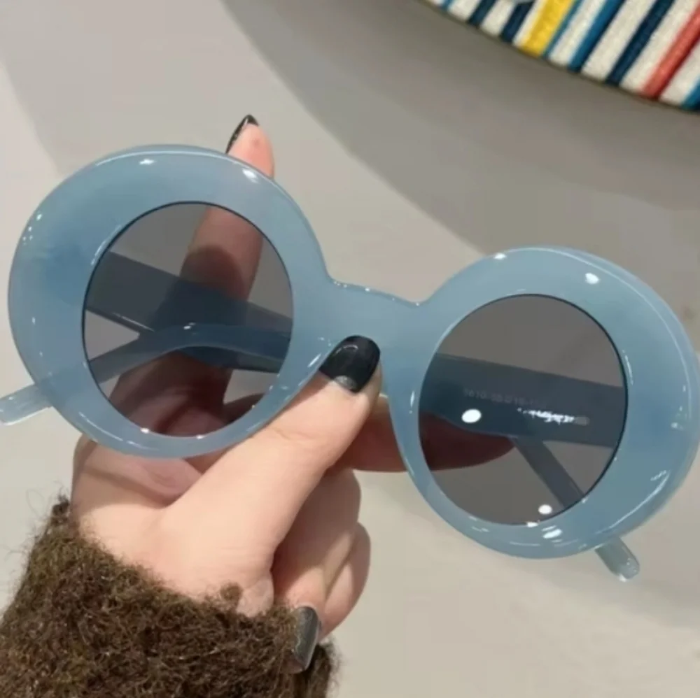 High Quality Oversized Chunky Retro Candy Blue Sunglasses